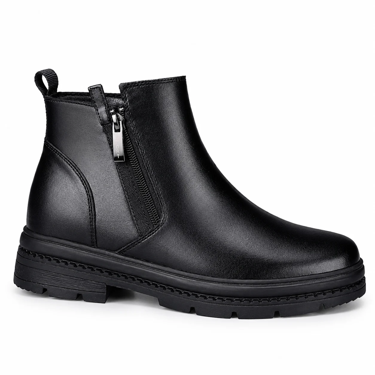 Men's height increasing leather Martin boots